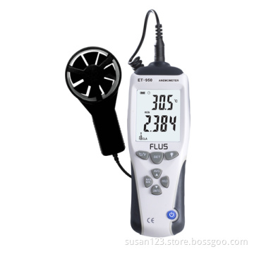 Digital Handheld LCD Anemometer Air Wind Speed Scale Gauge Meter Thermometer Tester